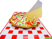 Pizza, Pop Up Card, 3D Popup Greeting Cards - Unique Dedicated Handmade/Heartmade Art. Design Greeting Card for all occasion