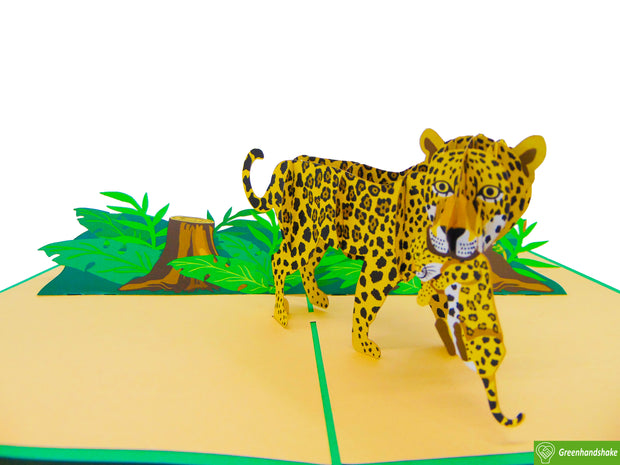 Jaguar, Pop Up Card, 3D Popup Greeting Cards - Unique Dedicated Handmade/Heartmade Art. Design Greeting Card for all occasion