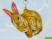 Rabbit, Quilling Ornament, Home Decorations Holiday Decor, Handmade Ornament for Animal Lovers, Handbag Backpack Bag Purse Mobile