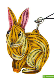 Rabbit, Quilling Ornament, Home Decorations Holiday Decor, Handmade Ornament for Animal Lovers, Handbag Backpack Bag Purse Mobile