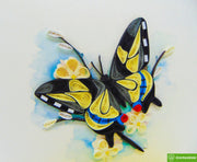 Swallowtail Butterfly Quilling Card; Perfect Gift For Any Occasion; To Say Happy Valentines Day Card, Anniversary by GREENHANDSHAKE