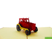 Vintage Tractor, Pop Up Card, 3D Popup Greeting Cards - Unique Dedicated Handmade/Heartmade Art. Design Greeting Card for all occasion