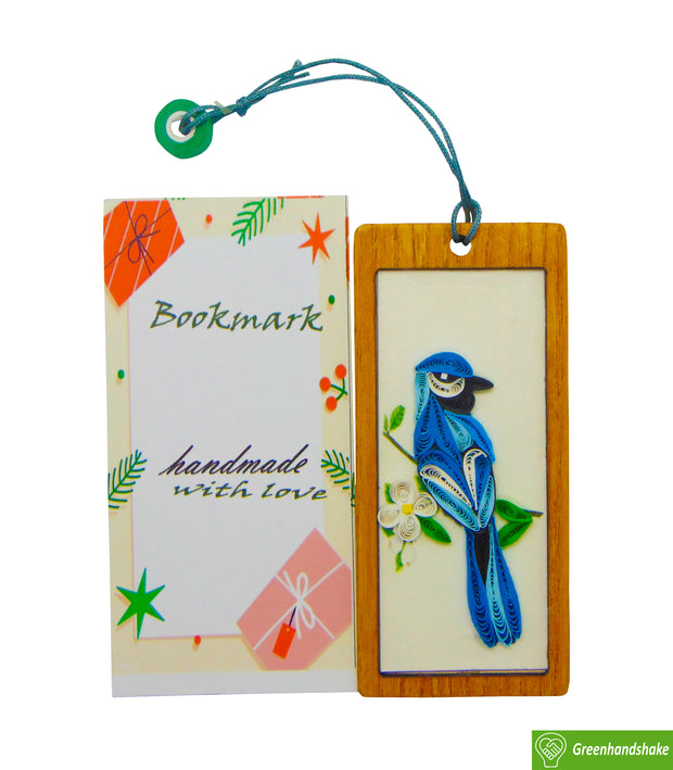 Blue Jay, Quilling Bookmark Gift for Friends Family Women Book Lovers Readers Teens Girls, Mothers Day Christmas Valentine, Gift for Men and Women