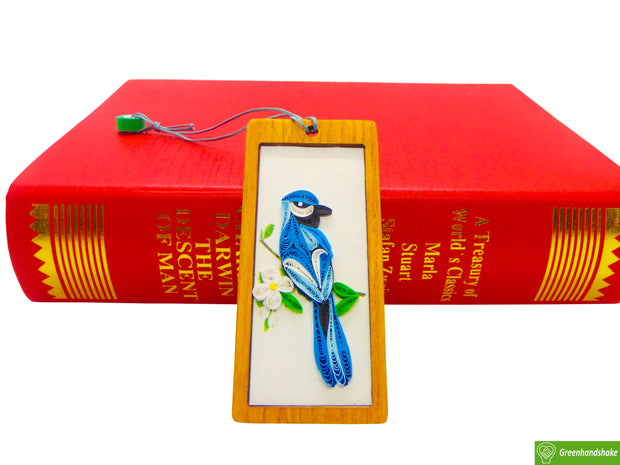 Blue Jay, Quilling Bookmark Gift for Friends Family Women Book Lovers Readers Teens Girls, Mothers Day Christmas Valentine, Gift for Men and Women