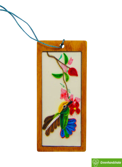 Colorful Hummingbird, Quilling Bookmark Gift for Friends Family Book Lovers Readers Teens Girls, Mothers Day Christmas Valentine, Gift for Men and Women