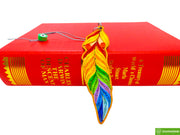 Colorful Feather, Quilling Bookmark Gift for Friends Family Book Lovers Readers Teens Girls, Mothers Day Christmas Valentine, Gift for Men and Women