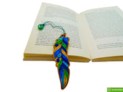 Artistic feather, Quilling Bookmark Gift for Friends Family Book Lovers Readers Teens Girls, Mothers Day Christmas Valentine, Gift for Men and Women