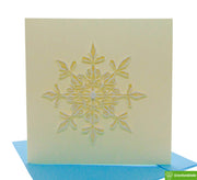 Snowflake, Quilling Greeting Card - Unique Dedicated Handmade/Heartmade Art. Design Greeting Card for all occasion