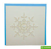 Snowflake, Quilling Greeting Card - Unique Dedicated Handmade/Heartmade Art. Design Greeting Card for all occasion