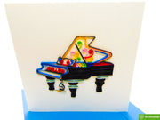 Grand Piano, Quilling Greeting Card - Unique Dedicated Handmade Art. Design Greeting Card for all occasion by GREENHANDSHAKE