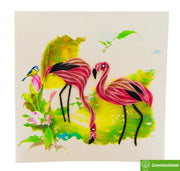 Flamingo, Quilling Greeting Card - Unique Dedicated Handmade Art. Design Greeting Card for all occasion by GREENHANDSHAKE