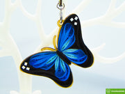 Ulysses Butterfly, Quilling Ornament, Home Decorations Holiday Decor, Handmade Ornament for Animal Lovers, Handbag Backpack Bag Purse Mobile
