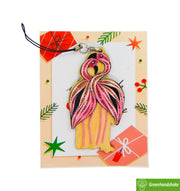 Flamingo, Quilling Ornament, Home Decorations Holiday Decor, Handmade Ornament for Animal Lovers, Handbag Backpack Bag Purse Mobile
