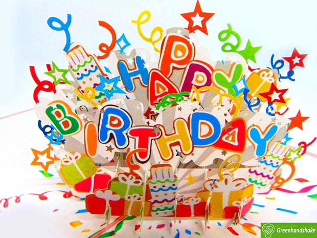 Happy Birthday, Pop Up Card, 3D Popup Greeting Cards Unique