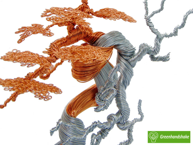GOLD Bonsai Copper Wire Tree Sculpture, best gift, handcraft, brand new, home decor