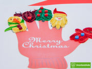 Christmas Quilling Greeting Card - Unique Dedicated Handmade/Heartmade Art. Design Greeting Card for all occasion