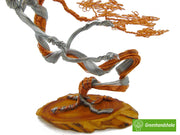 Mini GOLD Bonsai Copper Wire Tree Sculpture, best gift, handcraft, brand new, home decor