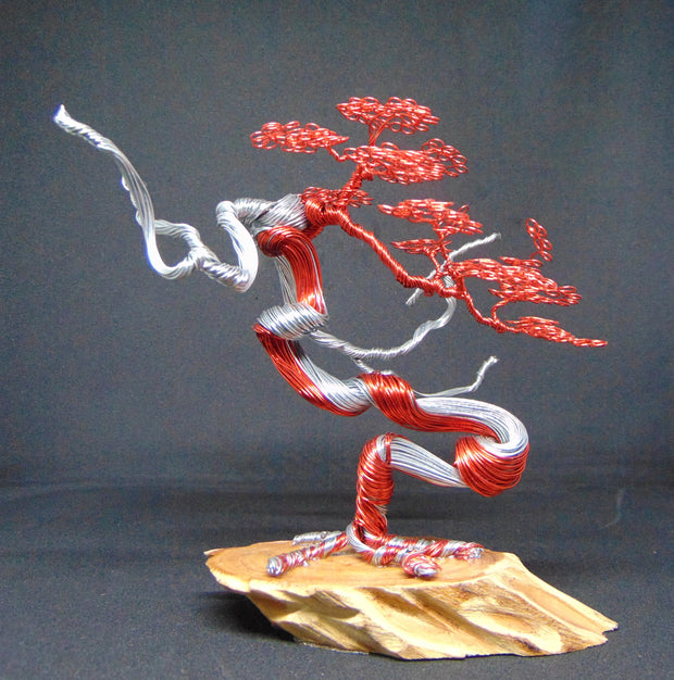 Mini Bonsai Copper Wire Tree Sculpture, best gift, handcraft, brand new, home decor