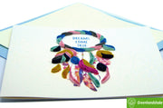 Dreamcatcher Quilling Greeting Card - Unique Dedicated Handmade/Heartmade Art. Design Greeting Card for all occasion by GREENHANDSHAKE